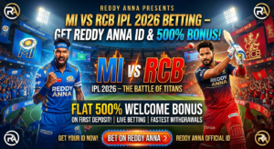 MI vs RCB betting Reddy Anna – Get Reddy Anna ID & 500% Bonus