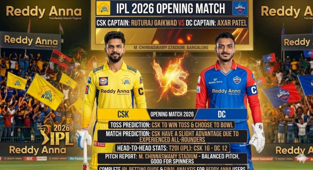 CSK vs DC betting Reddy Anna – Get Reddy Anna ID & 500% Bonus